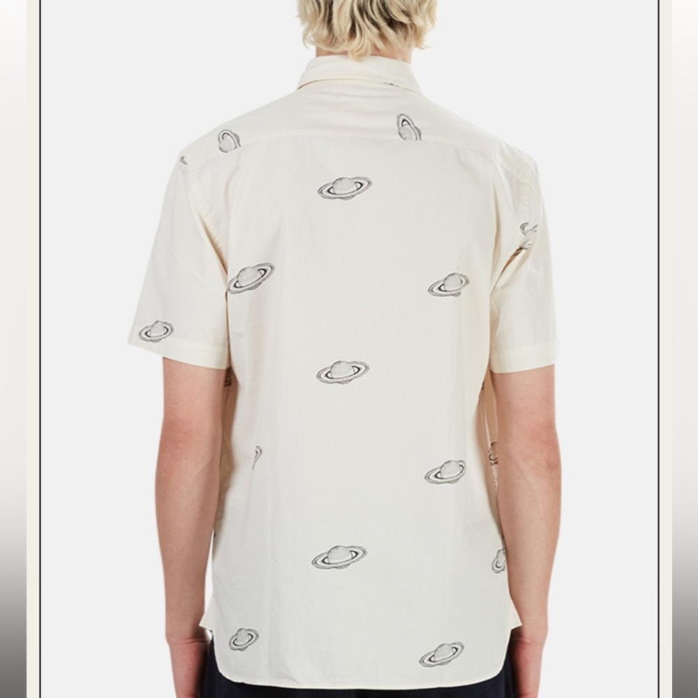La Paz Alegre Printed Shirt in Saturn Size XL $250 SOLD OUT ONLINE - Picture 3 of 10
